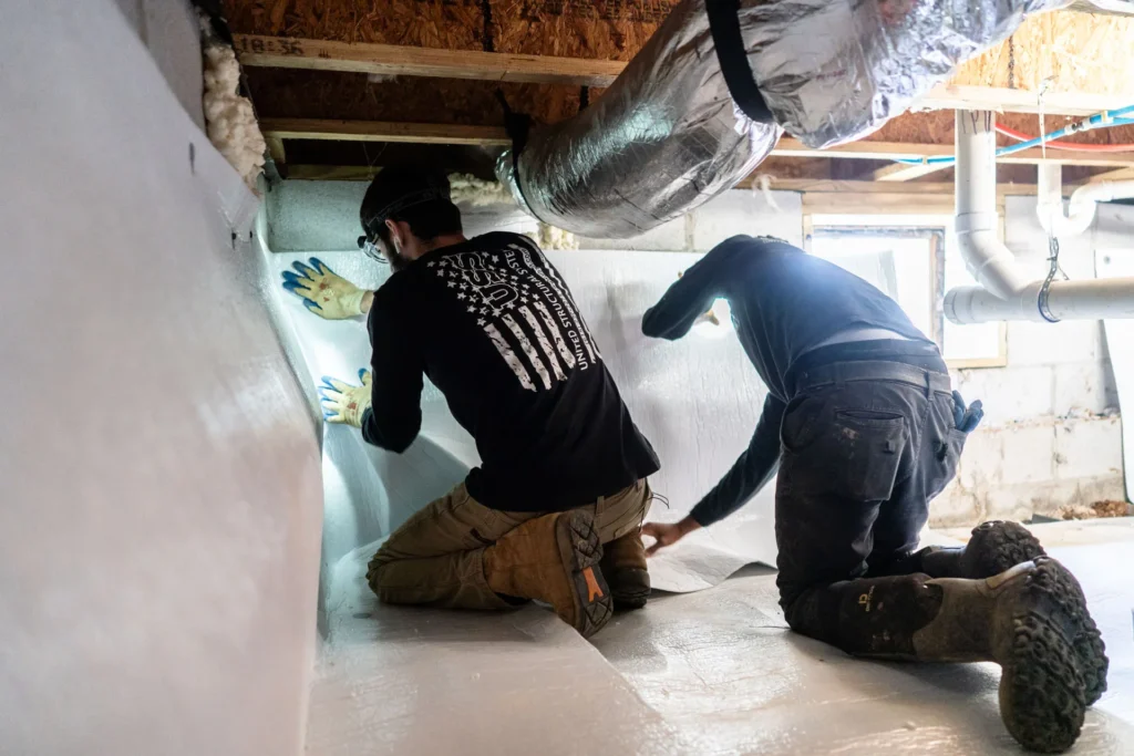 Crawl space encapsulation and insulation